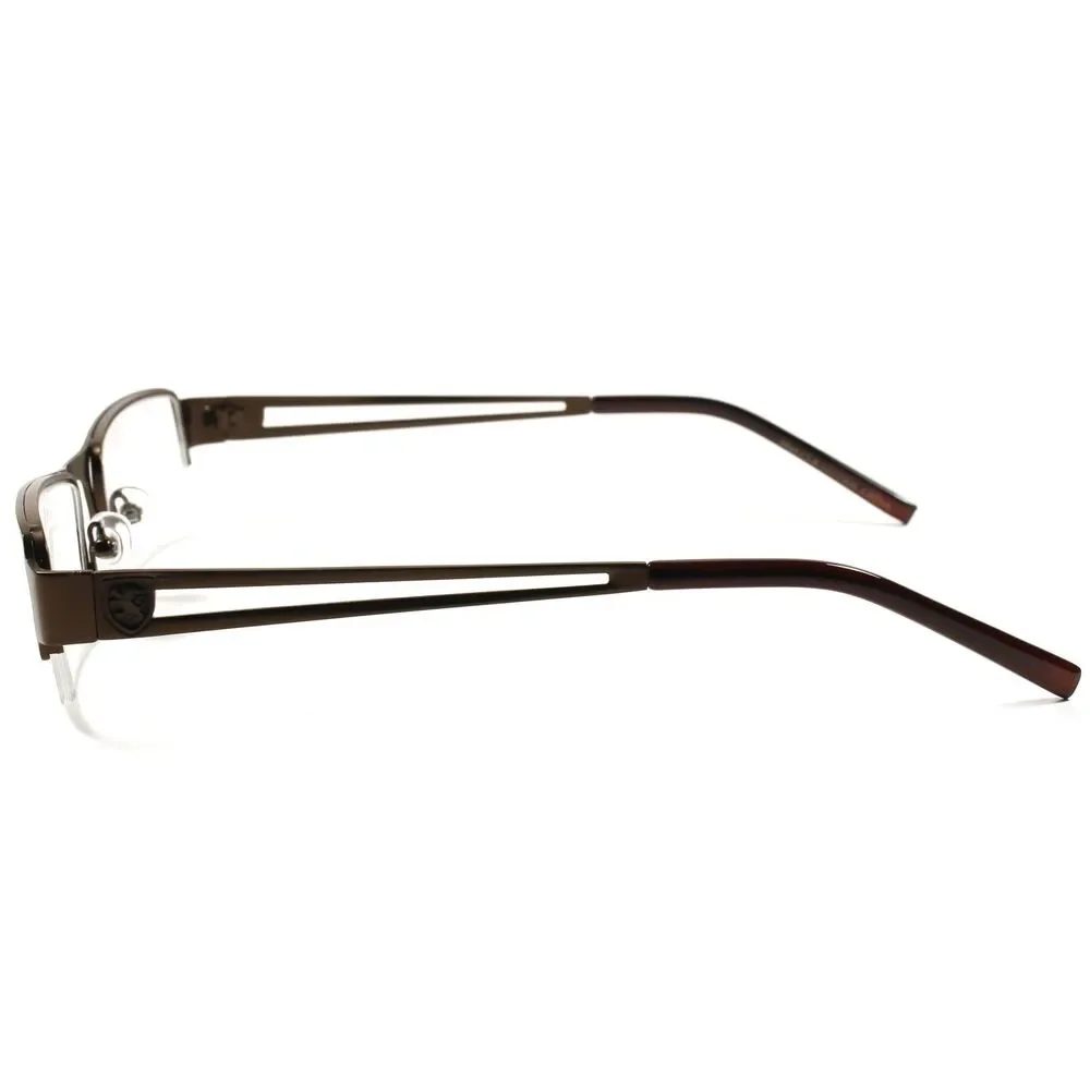 New Designer Casual Smart Nerd Clear Lens Metal Brownish Mens Women Glasses A78C